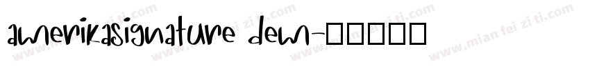 amerikasignature dem字体转换